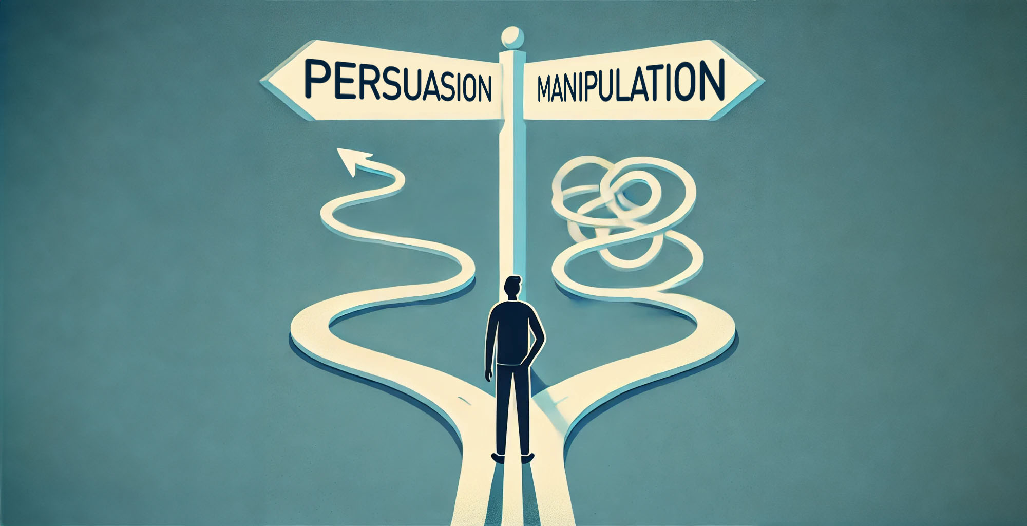 The persuasive continuum between persuasion (facilitation) and manipulation (coercion).