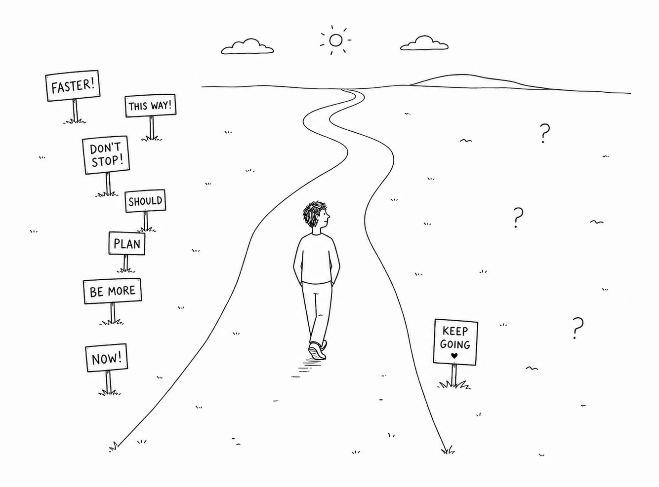 The balance between too much guidance and too little guidance.