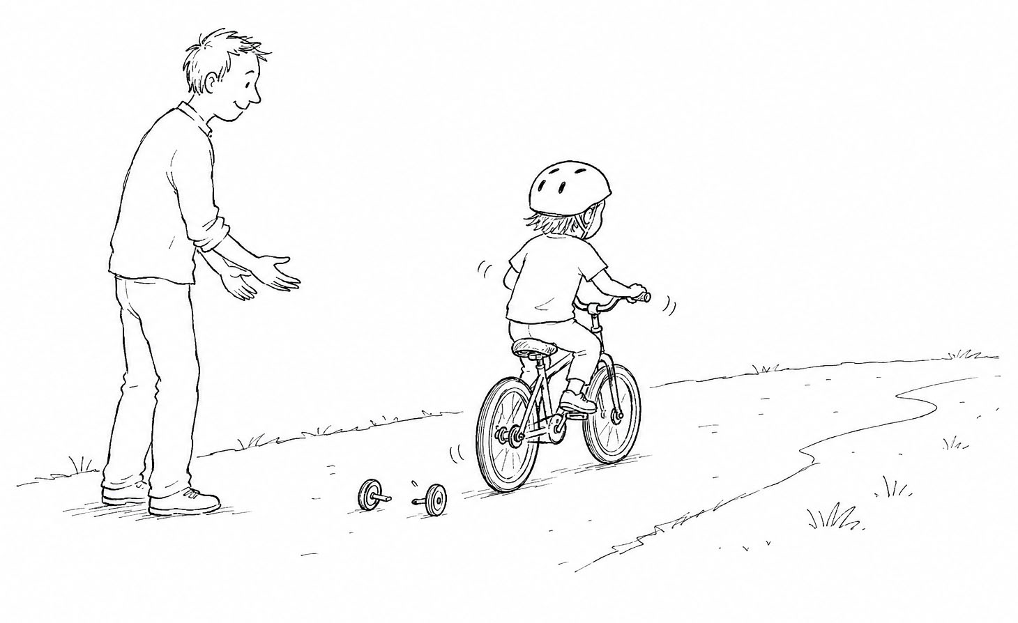 Focus on confidence, independence, and support gradually disappearing.