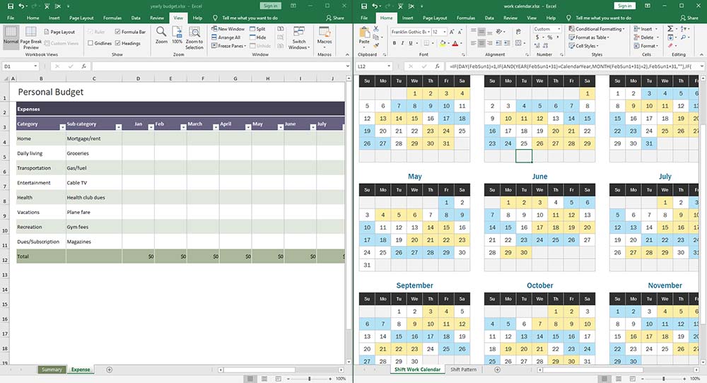 Microsoft Excel as a platform.