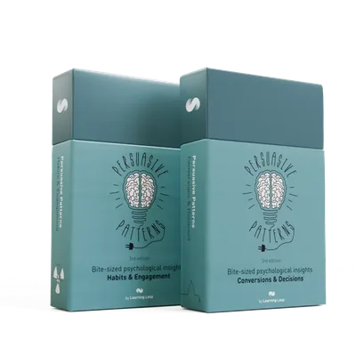 The Persuasive Patterns card decks: Conversions & Decisions and Habits & Engagement