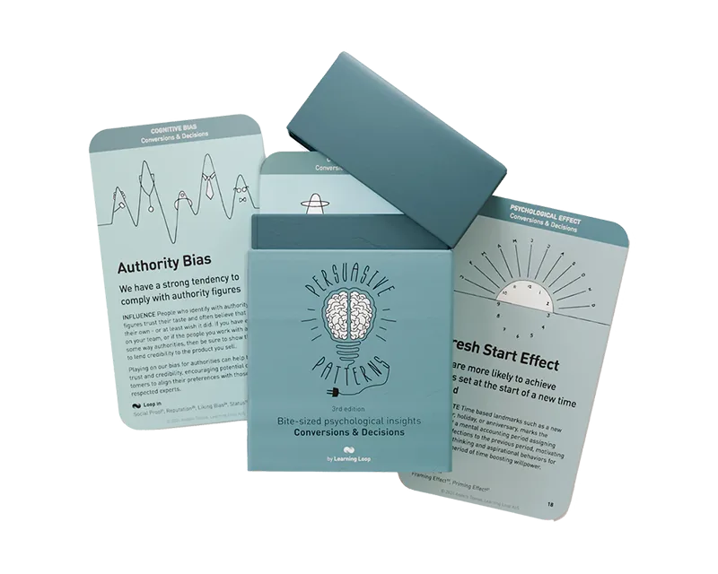 Persuasive Patterns card deck: Conversions & Decisions