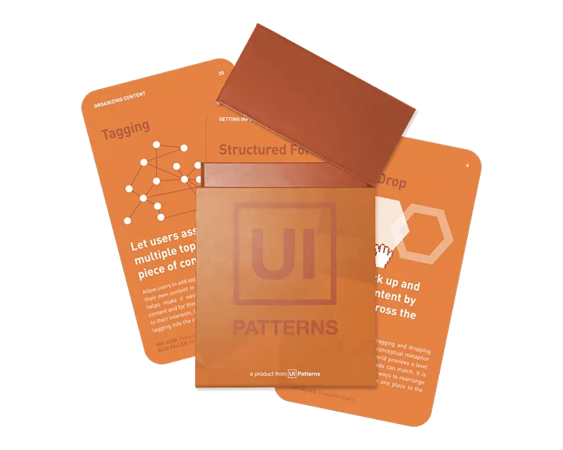 UI Patterns card deck product photograph
