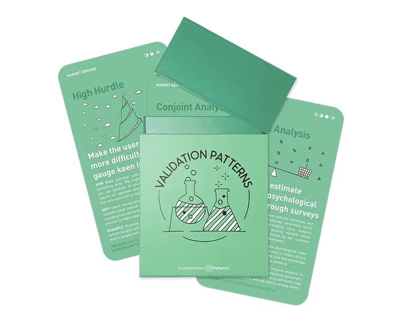 Validation Patterns card deck product photograph