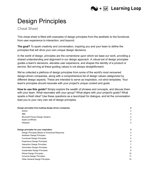 Preview of the Design principles cheat sheet