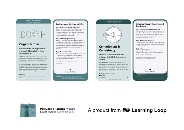 Preview of the Persuasive patterns card sampler